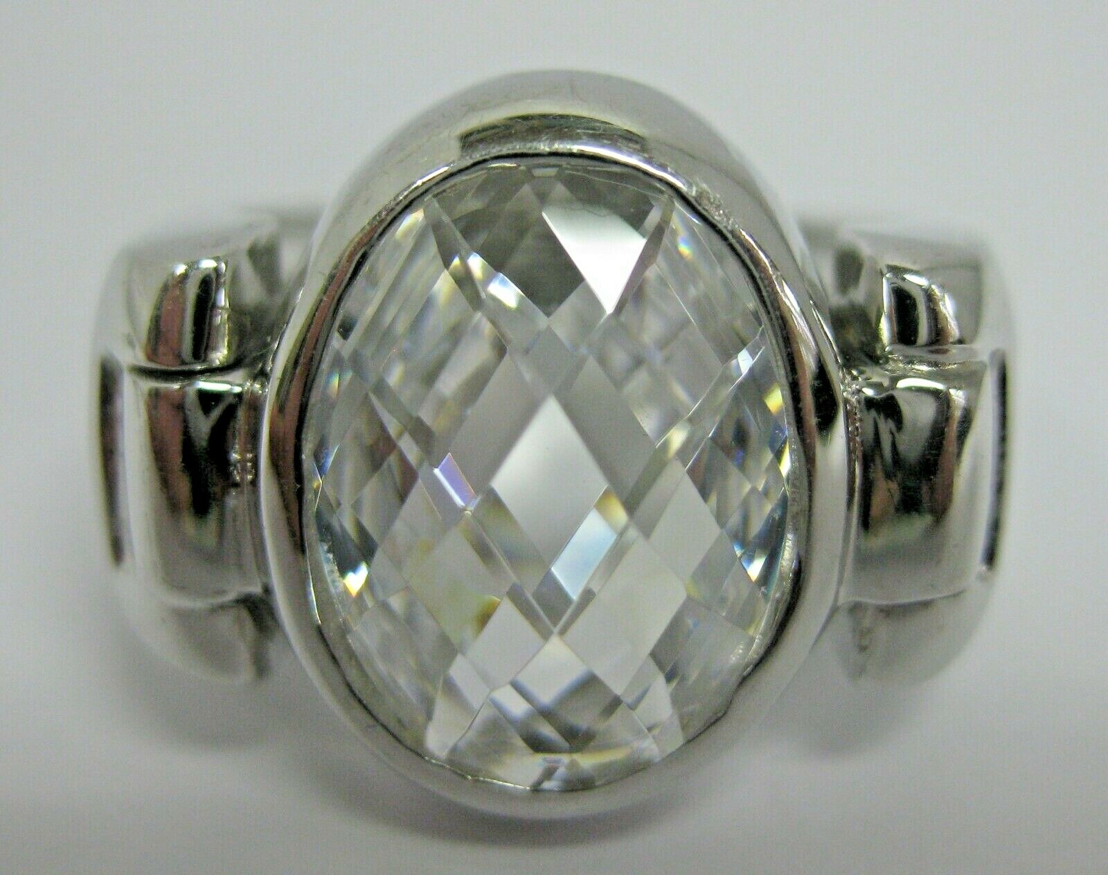 Sterling Silver Bold Statement Ring Checkerboard … - image 1