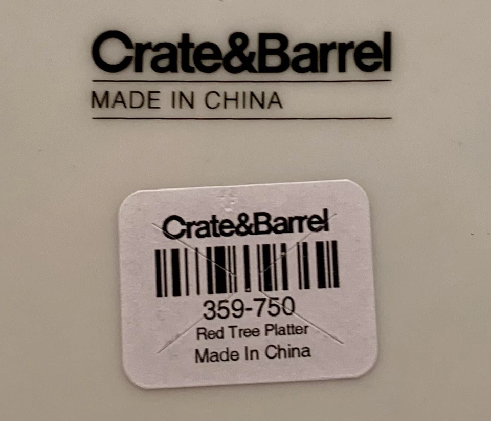 Caja y barril retirado ÁRBOL ROJO 13,5" plato redondo: Navidad • Gris • Pájaros Foto 2 de 4