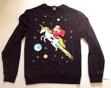 Santa Clause Unicorn Ugly Christmas Sweatshirt Size S