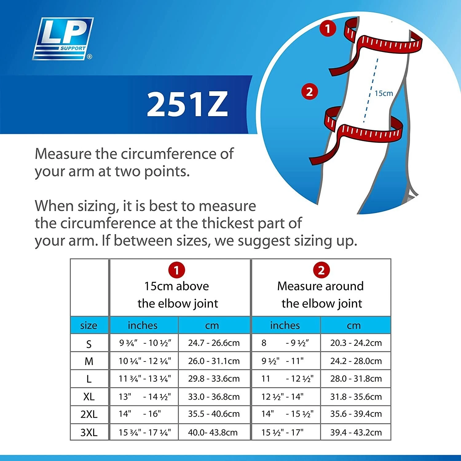 La Pointique LP Arm Embioz Compression Support Sleeve Black Medium (M) LP251Z - Picture 2 of 7