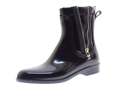 Schuhe Tommy Hilfiger Stiefeletten Damen Lack Hilfiger Regenstiefel Tommy  Hilfiger Rain Boots Damen Schuhe