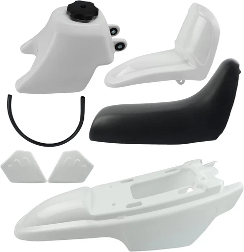 White Yamaha PW50 PY50 PW 50 Plastic Fairing Fender Body Seat Gas Tank Kit