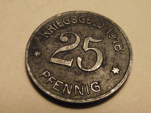 #3204 Koblenz Deutschland; 25 Kriegsgeld 1918 - Bild 1 von 2