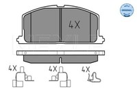 Meyle 025 208 7015 Brake Pad Set, Disc Brake For Toyota