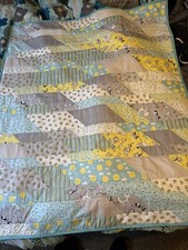 Baby Blanket Beautiful Homemade Not Used Two Sided 47x39 approx