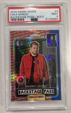 2019 HOOPS PREMIUM STOCK Red BACK STAGE PASS HOLO PRIZM #3 LUKA DONCIC PSA 9