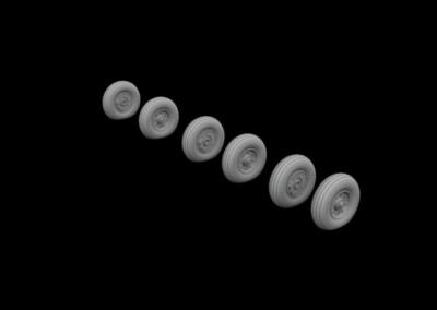 1/72 Eduard Brassin #672393 Chinook HC.1 Wheels For Airfix Kit