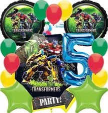 Anagram Transformers Birthday Party Foil Balloon Bouquet Set 5th Birthday