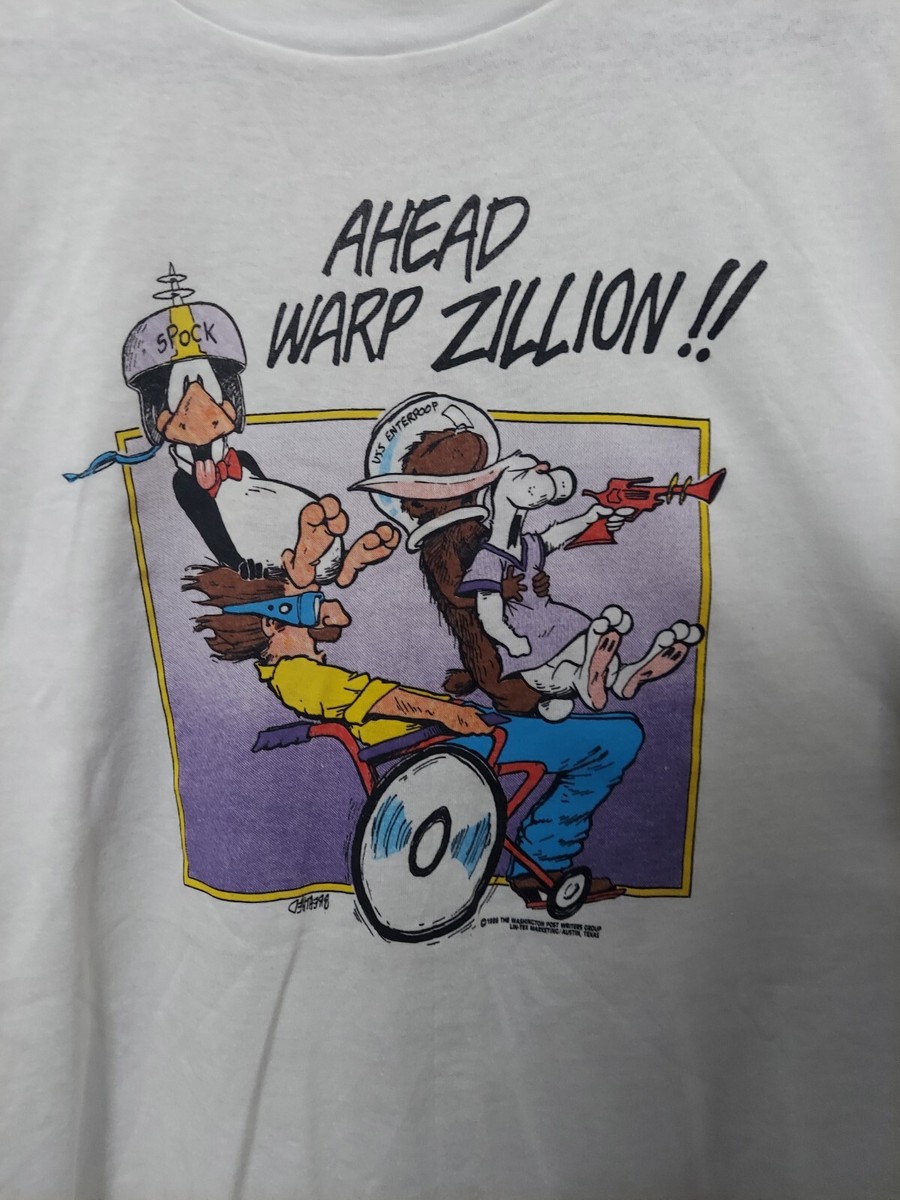 WASHINGTON POST COMIC SHIRT VINTAGE Opus Ahead Warp Zillion WASHINGTON POST COMIC SHIRT VINTAGE Opus Ahead Warp Zillion