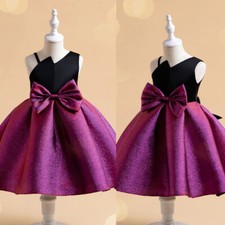 Kids Flower Girls Princess Tutu Dresses Wedding Birthday Party Christmas Gown
