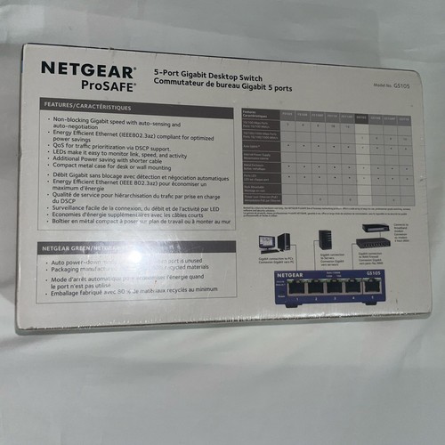 Netgear Prosafe 5-Port Gigabit Desktop Ethernet Switch - Picture 3 of 10