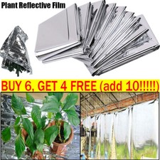 Pellicola riflettente per piante 210x120 cm giardino serra rivestimento fogli argento