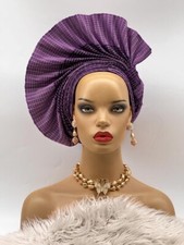 Aso-Oke African Headtie Auto Gele, Headgear.