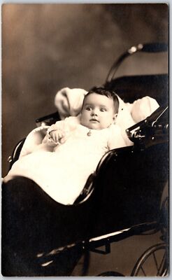 Infant Photography A Baby In A Stroller A.T. Segrud Canton South Dakota Postcard