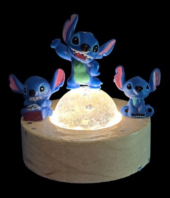 Lampara Cristal Planeta Stitch 
