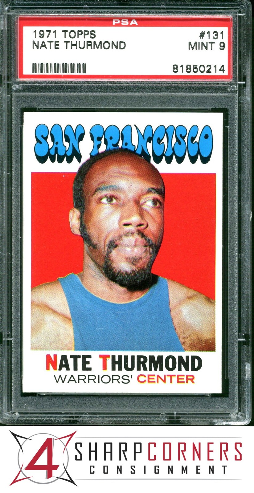 1971 TOPPS #131 NATE THURMOND WARRIORS HOF PSA 9