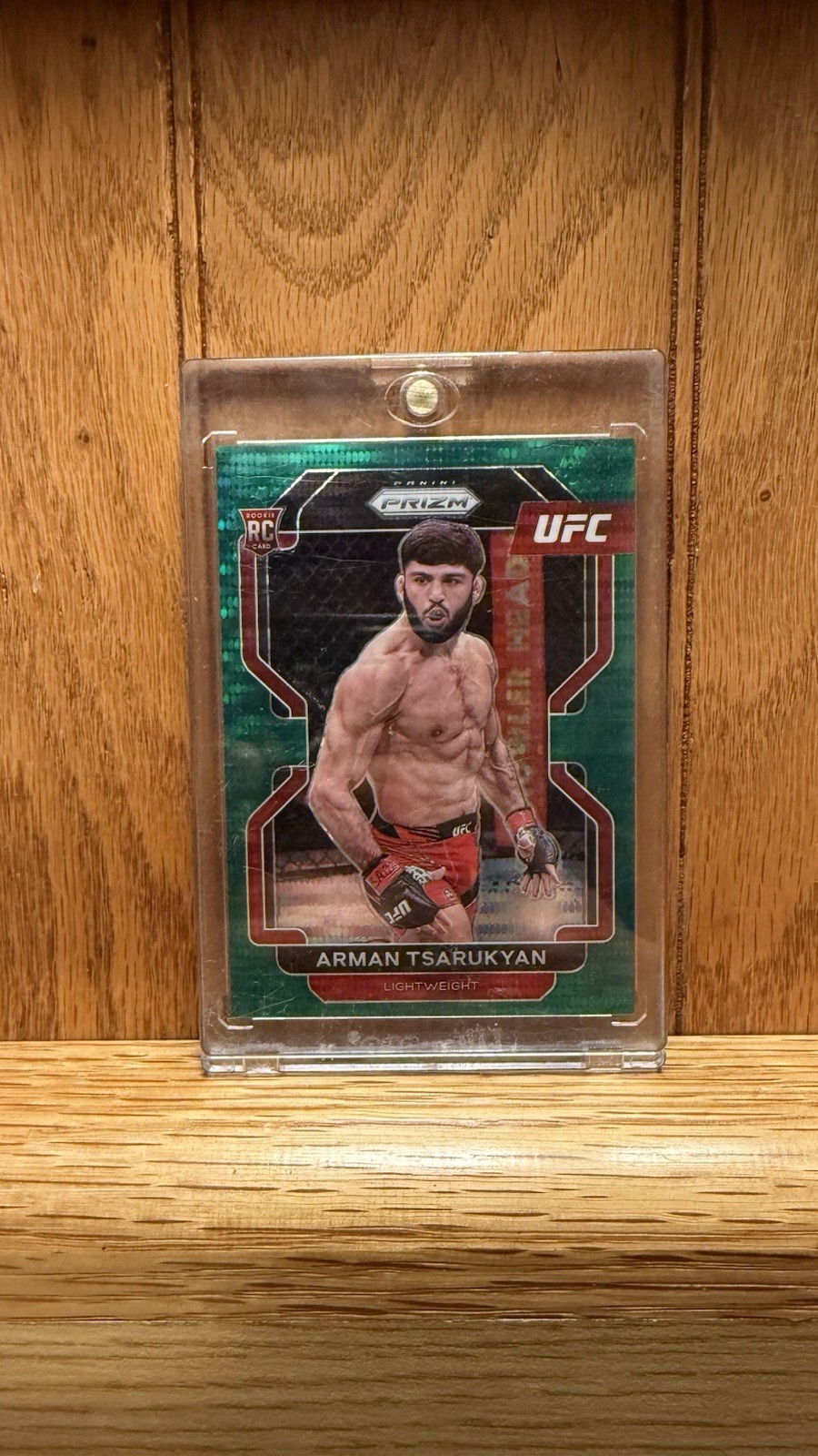 2022 Panini Prizm UFC - Arman Tsarukyan #187 Green Pulsar Prizm /25 (RC)