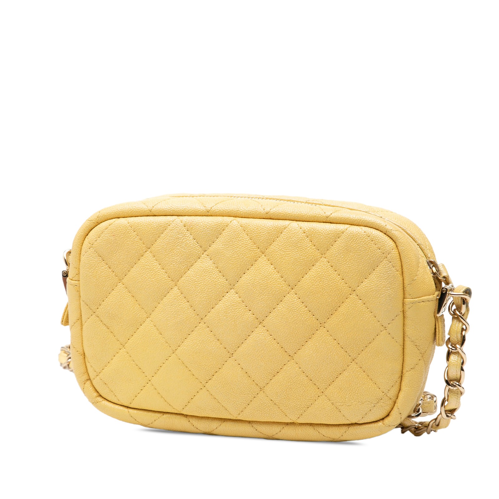 Authenticated Chanel Mini Quilted Iridescent Cavi… - image 2