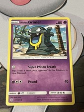 Carta Pokemon base Alolan Grimer 57/149 Nooki Saito Sole e Luna quasi nuova