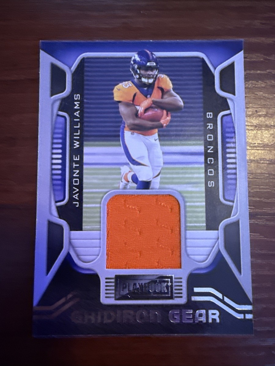 2021 Panini Playbook - Gridiron Gear Relics Javonte Williams #GG