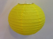 10pcs CHINESE JAPANESE PARTY DECORATION YELLOW PAPER LANTERN 12"