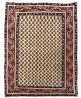 Rare Hand Knotted Vintage Badam Gul Mir Wool Area Rug 4.10 x 2.11 Ft — photo 1