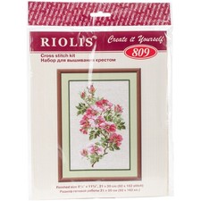 May Wild Rose Counted Cross Stitch Kit 8.25"X11.75" 16 Count