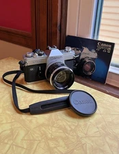 Canon FTb QL 35mm Film SLR Camera w/ Canon Lens FL 50mm 1.4 + Cap Strap Manual 