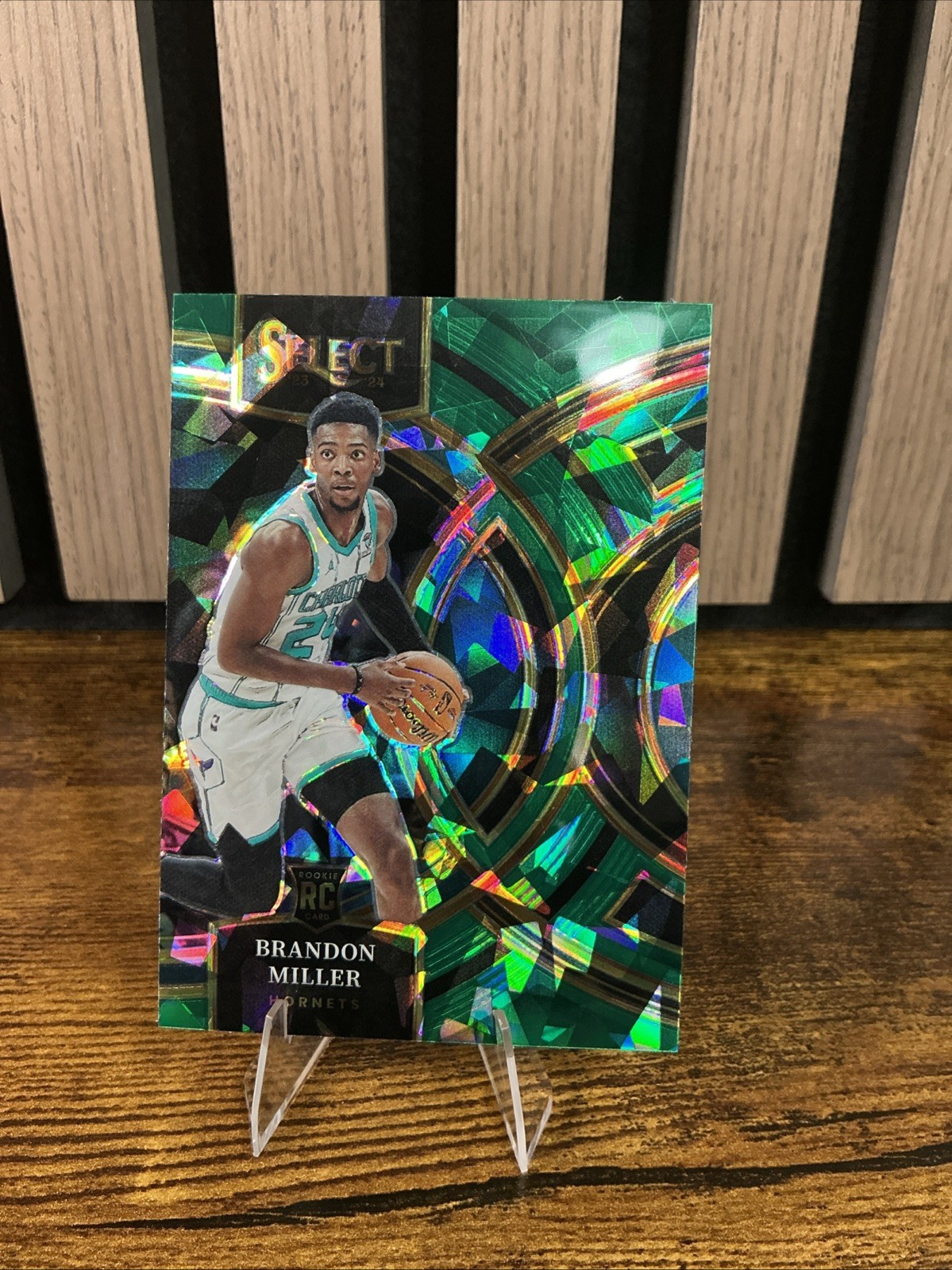 2023-24 Panini Select - Premier Level Brandon Miller #130 Green Ice Prizm (RC)