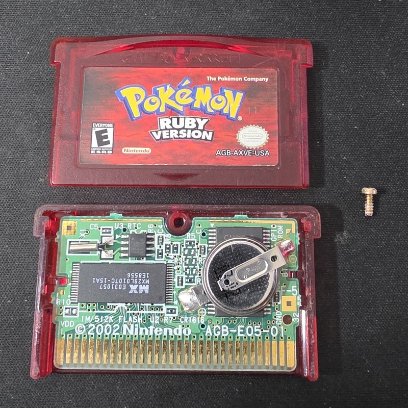 Pokemon Ruby Version Nintendo Game Boy Advance GBA - Authentic - Dry Battery