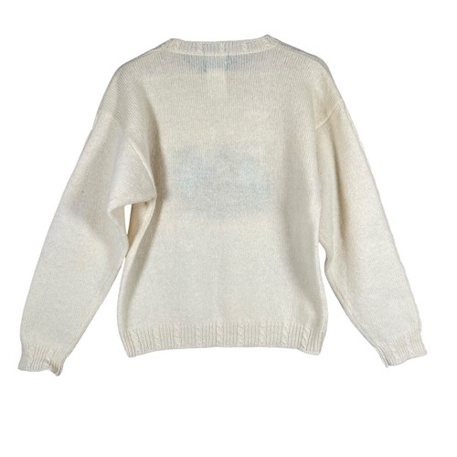 Vintage Woolrich Cat Sweater Women's M Kittens Wool Cable Knit Embroidered - Picture 2 of 13