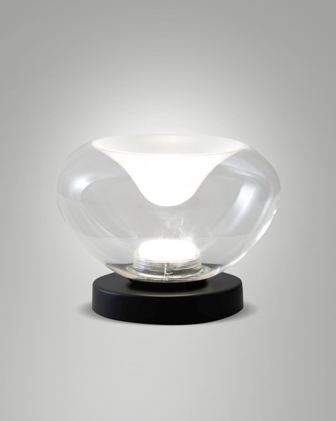 LED Tischleuchte Schwarz Glas 15 Cm 2700/3000/4000 K Dimmbar Tischlampe BüRo-image