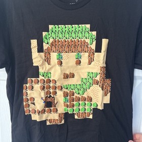 The Legend of Zelda T-Shirt Link Black Nintendo Classic NES Size Medium Lootwear