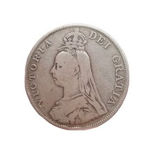 1890 Queen Victoria .925 Silver Double Florin Coin