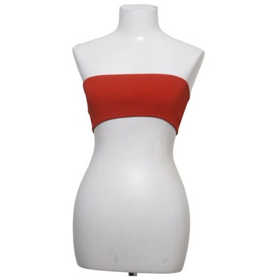 Balmain x H&M, Tube Top, Größe: 38, Rot, Viskose, Einfarbig, Rippenstrick #fJr