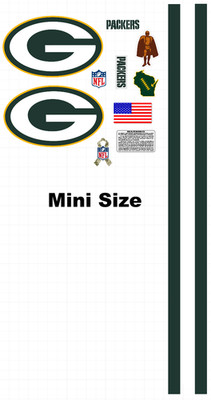 Like Green Bay Packers NFL Decal Stickers Set White mini Size Helmet