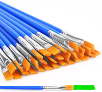 30-Teiliges Pinselset Flach Nylon Acryl Pinsel ÖLgemäLde Aquarell Keramik