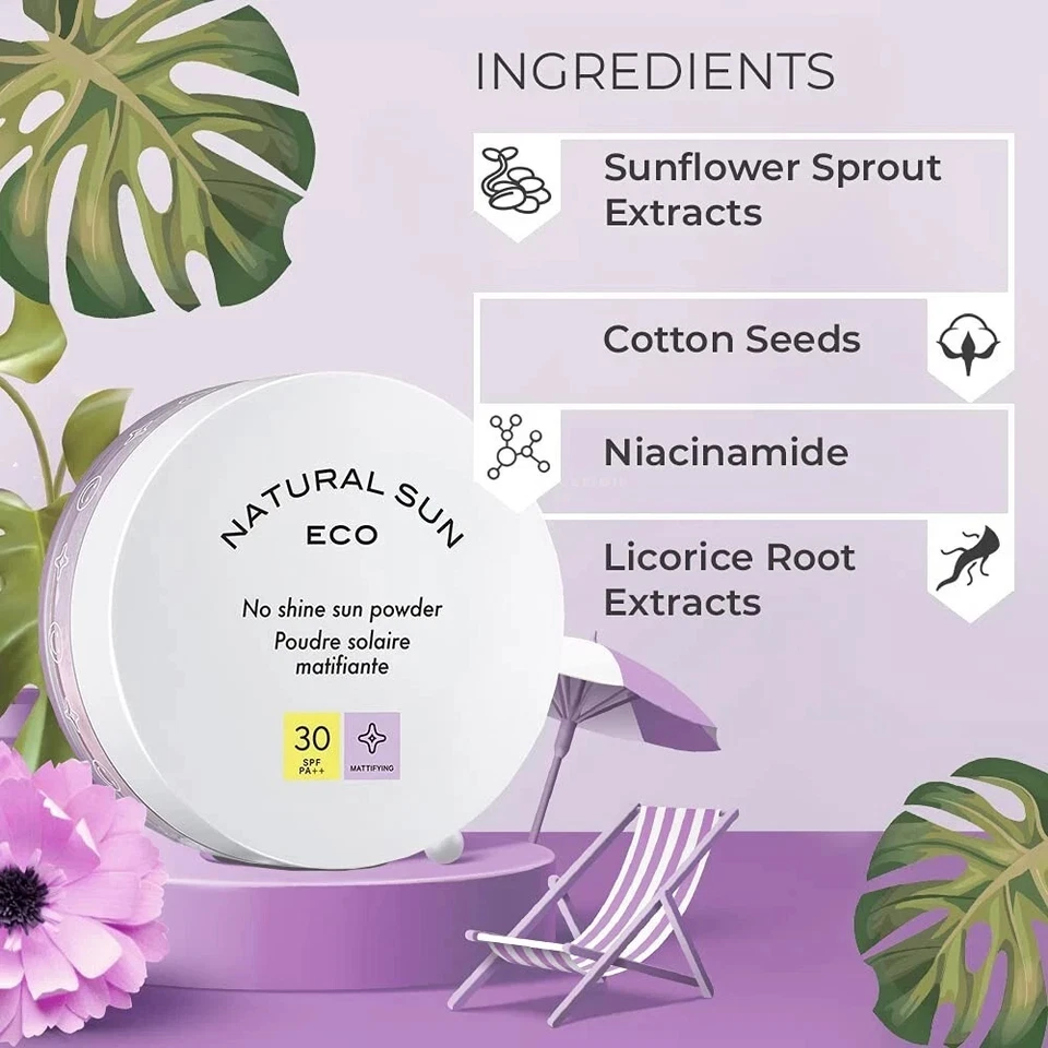 Polvo solar The Face Shop Naturalsun Eco No Shine | Protector solar unisex FPS 30 | 13 g Foto 4 de 4