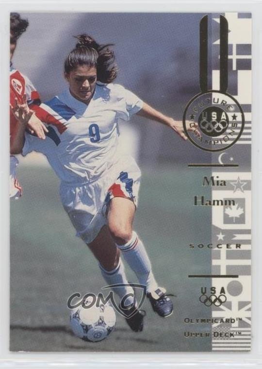 1996 Upper Deck Olympicard Future Champions Mia Hamm #112 0h1