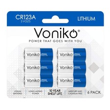 Voniko CR123A Lithium Batteries 6-Pack   Photo 6 Count Pack of 1 