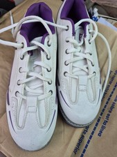 Brunswick Bowling Shoes Womens Size 9 Curve Universal Soles White Purple