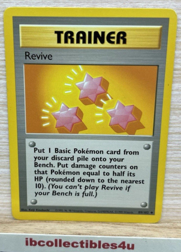 REVIVE - 89/102 - Base Set -VIntage - 1999-WOTC - Pokemon Card - LP