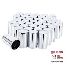 33mm x 3 1/2" Lug Nut Cover ABS Chrome Plastic Cylinder Nut 40 3 1/2" Chromed