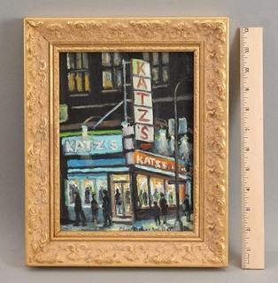 CHRISTOPHER WILLETT Impressionist NYC Painting KATZ DELI Manhattan New York City