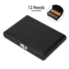 Wooden PU Leather Cover Case Holder Storage Box For 12pcs Oboe DSO