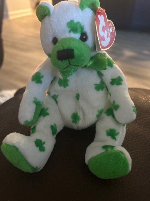 Clover the Bear Ty Beanie Babies Stuff Animal Plush Toy 2001