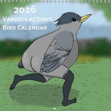 2026 Funny Birds Extremely Accurate Birds Calendar Poster Easy Install Home Deco