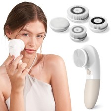 Raedia Handheld Facial Cleansing Brush with 4 Interchangeable Brush Heads by ...