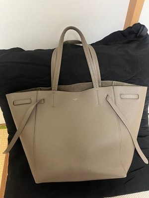 Celine Cabas Phantom Gray Medium Shoulder Bag Used From Japan