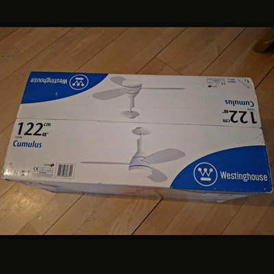 Westinghouse Cumulus Deckenventilator 122 cm Weiß 3 Flügel Fernbedienung A++
